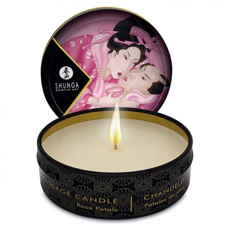 Mini bougie massage Aphrodisia Pétales de rose SHUNGA